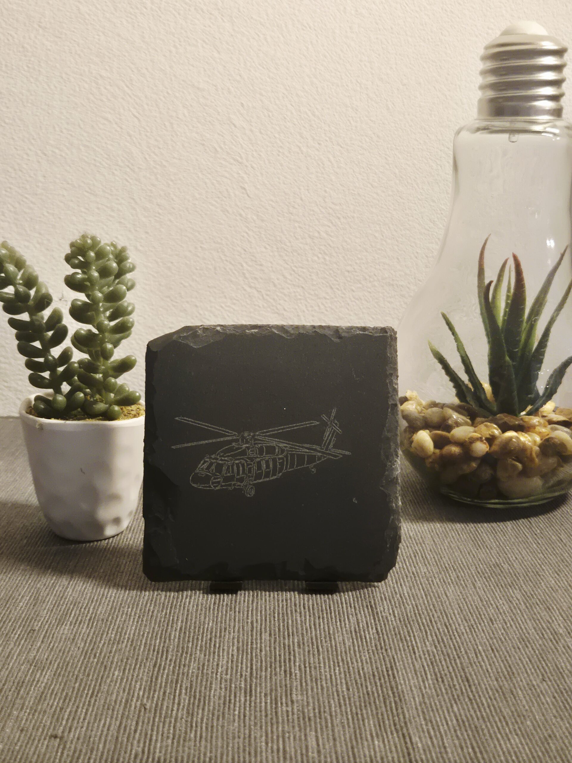 Schiefer-Untersetzer mit Helikopter-Motiv (5 Motive) – Bild 4