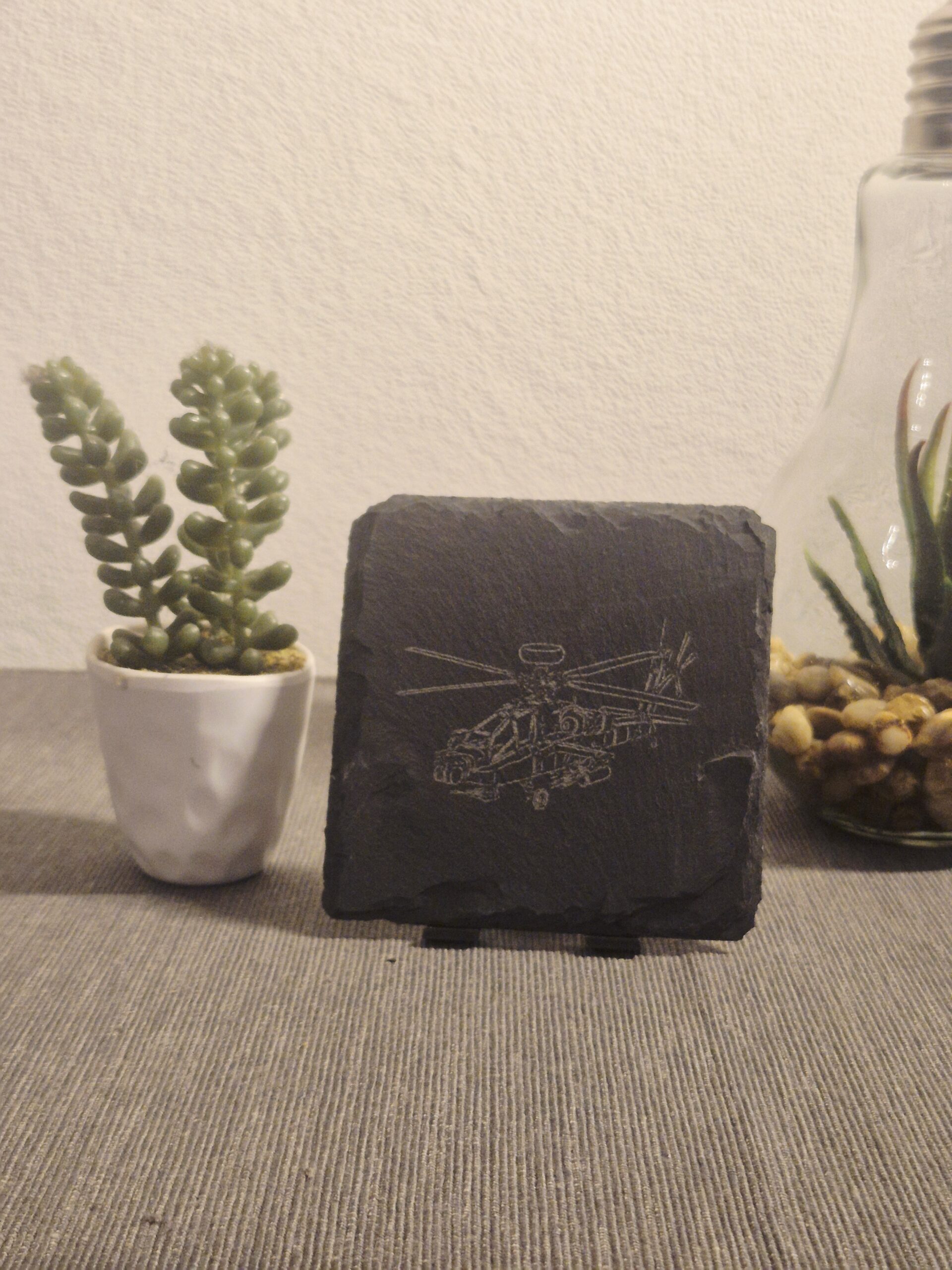 Schiefer-Untersetzer mit Helikopter-Motiv (5 Motive) – Bild 6