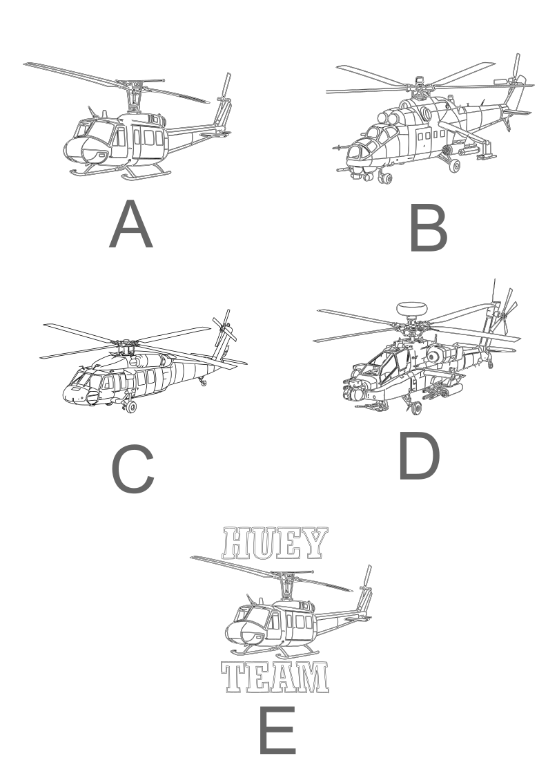 Schiefer-Untersetzer mit Helikopter-Motiv (5 Motive) – Bild 7
